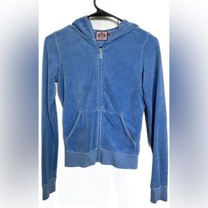 Juicy Couture Blue Cropped Zip-Up